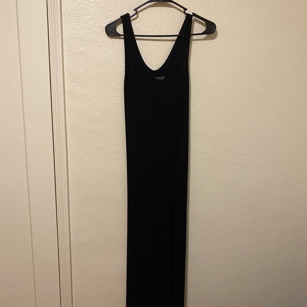 Enza costa midi tank dress black size S NWOT